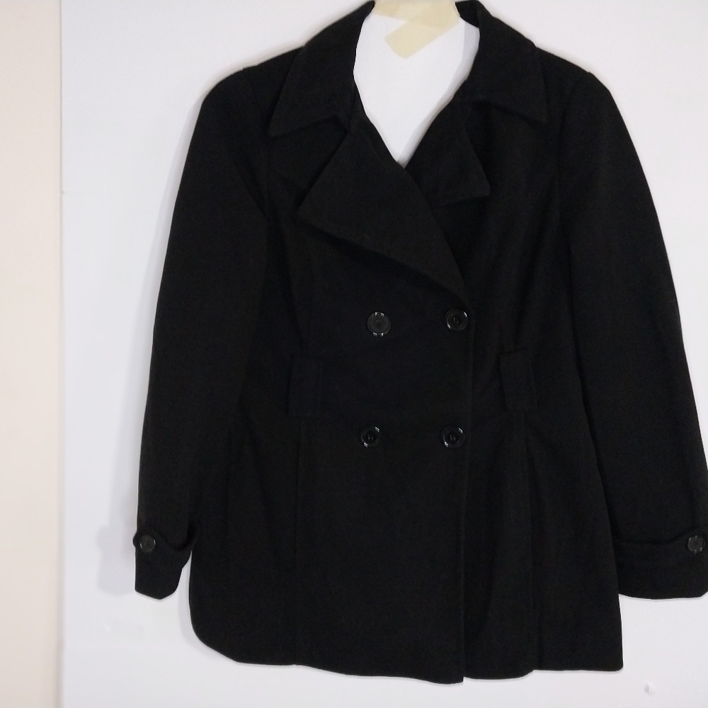 Jou Jou Classic Black Women's Peacoat
